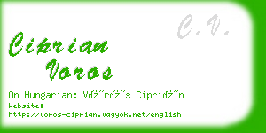ciprian voros business card